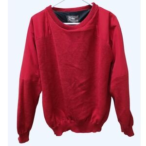 Otter Company Rain Sweater Mens Small Red Water Repellent Windproof Merino‎ Wool